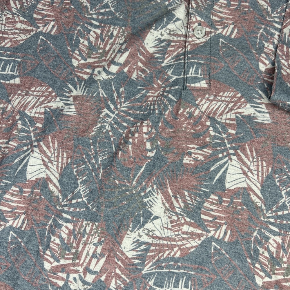 Travis Mathew Soft Polo Shirt Mens Large Floral Golf All Over Print Pima Blend - Picture 2 of 9